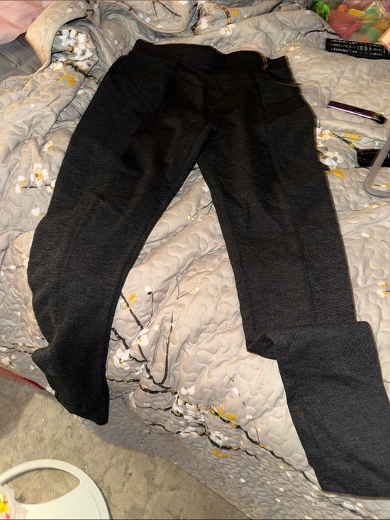 FYLO Pants - FYLO Charcoal Ribbed Knit Leggings